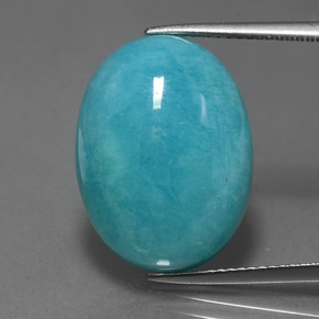 15.48 ct Green Amazonite Gemstone, Amazonite Gem in Oval Cabochon Shape for Sale.