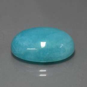 15.48 ct Green Amazonite Stone, Natural Amazonite in Oval Cabochon Shape for Sale