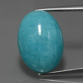 12.27 ct Green Amazonite Gemstone, Amazonite Gem in Oval Cabochon Shape for Sale.