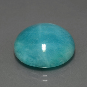 17.24 ct Blue Amazonite Stone, Natural Amazonite in Round Cabochon Shape for Sale