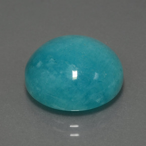 13.70 ct Blue Amazonite Stone, Natural Amazonite in Round Cabochon Shape for Sale