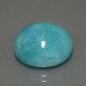 13.81 ct Green Amazonite Stone, Natural Amazonite in Round Cabochon Shape for Sale