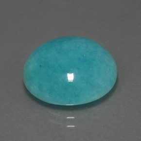 11.76 ct Green Amazonite Stone, Natural Amazonite in Round Cabochon Shape for Sale