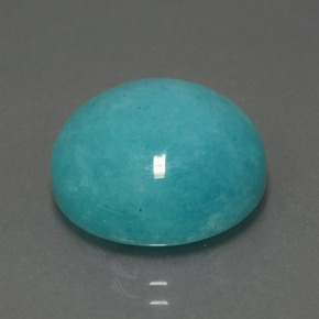 14.42 ct Green Amazonite Stone, Natural Amazonite in Round Cabochon Shape for Sale