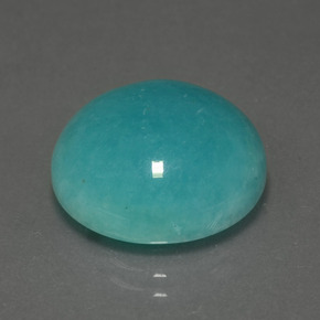 13.32 ct Green Amazonite Stone, Natural Amazonite in Round Cabochon Shape for Sale
