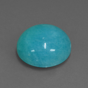 13.17 ct Green Amazonite Stone, Natural Amazonite in Round Cabochon Shape for Sale