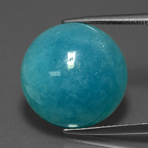 11.51 ct Green Amazonite Gemstone, Amazonite Gem in Round Cabochon Shape for Sale.