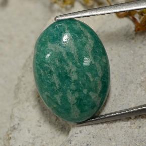 9.35 ct Green Amazonite Gemstone, Amazonite Gem in Oval Cabochon Shape for Sale.