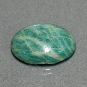 8.66 ct Green Amazonite Stone, Natural Amazonite in Oval Cabochon Shape for Sale