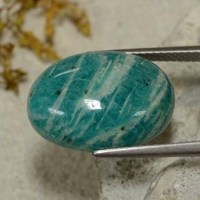 Amazonite Gemstone in 18 x 13 mm (calibrated) Size for Sale, Amazonite Stone in Blue-Green Color