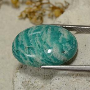Amazonite Gemstone in 18 x 13 mm (calibrated) Size for Sale, Amazonite Stone in Blue-Green Color