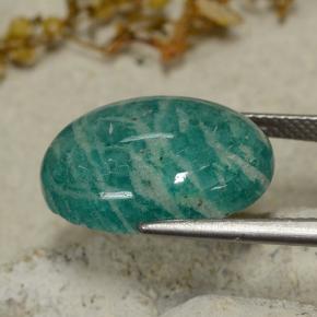 Amazonite Gemstone in 18 x 13 mm (calibrated) Size for Sale, Amazonite Stone in Blue-Green Color