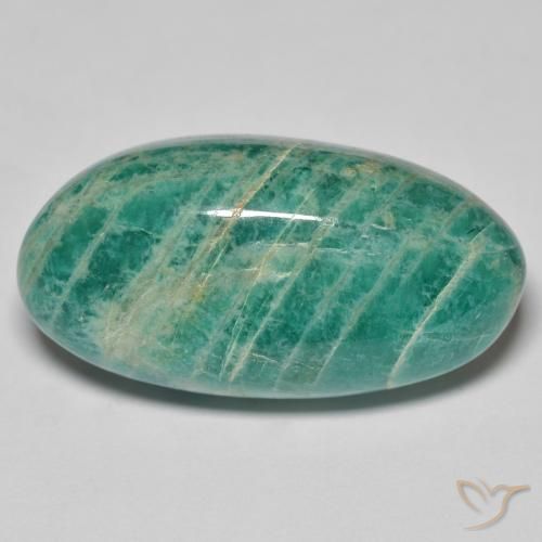 26.04 ct Green Amazonite Stone, Natural Amazonite in Oval Cabochon Shape for Sale