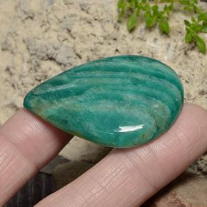 Amazonite Gemstone in 40.2 x 29.8 mm Size for Sale, Amazonite Stone in Cool Green Color