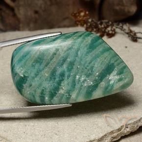 49.26 ct Green Amazonite Stone, Natural Amazonite in Fancy Cabochon Shape for Sale