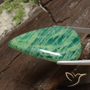 Amazonite Gemstone in 38 x 24.3 mm Size for Sale, Amazonite Stone in Medium Green Color