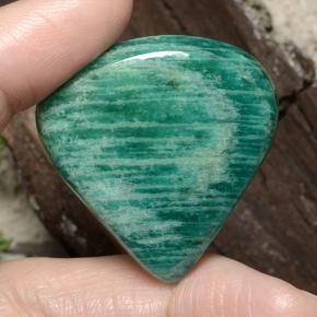 54.06 ct Green Amazonite Stone, Natural Amazonite in Pear Cabochon Shape for Sale