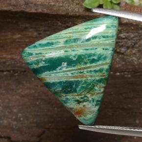 16.13 ct Green Amazonite Stone, Natural Amazonite in Trillion Cabochon Shape for Sale