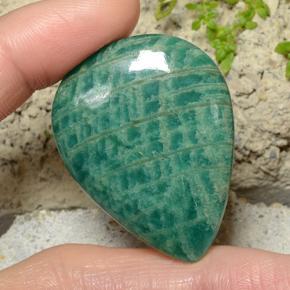 54.00 ct Green Amazonite Stone, Natural Amazonite in Pear Cabochon Shape for Sale
