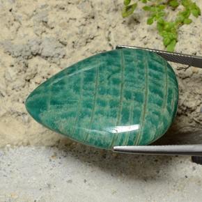 Amazonite Gemstone in 38.4 x 29.9 mm Size for Sale, Amazonite Stone in Blue-Green Color