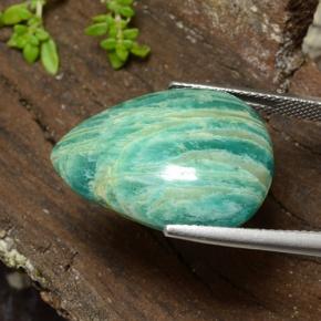 Amazonite Gemstone in 23.8 x 17.5 mm Size for Sale, Amazonite Stone in Cool Green Color