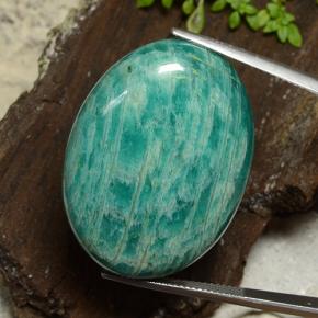 64.2ct Oval Cabochon Blue-Green Amazonite for sale thumb image of 64.2ct Oval Cabochon Blue-Green Amazonite (ID: 484687)