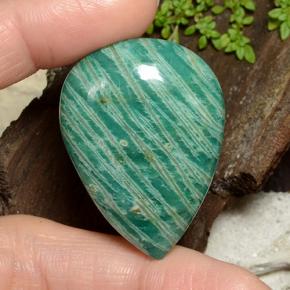 68.05 ct Green Amazonite Stone, Natural Amazonite in Pear Cabochon Shape for Sale