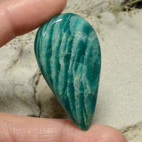 52.93 ct Green Amazonite Stone, Natural Amazonite in Pear Cabochon Shape for Sale