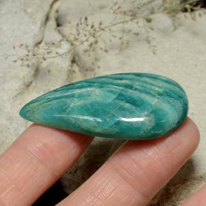 Amazonite Gemstone in 43.2 x 23.6 mm Size for Sale, Amazonite Stone in Blue-Green Color