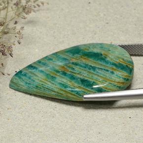 Amazonite Gemstone in 35.3 x 23.6 mm Size for Sale, Amazonite Stone in Blue-Green Color