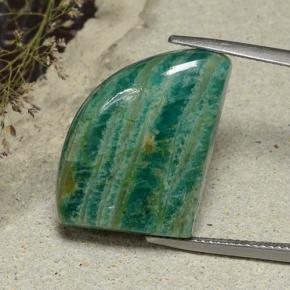 18.3ct Shark Fin Cabochon Blue-Green Amazonite for sale thumb image of 18.3ct Shark Fin Cabochon Blue-Green Amazonite (ID: 484810)