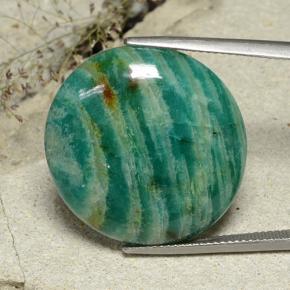 26.47 ct Green Amazonite Gemstone, Amazonite Gem in Round Cabochon Shape for Sale.