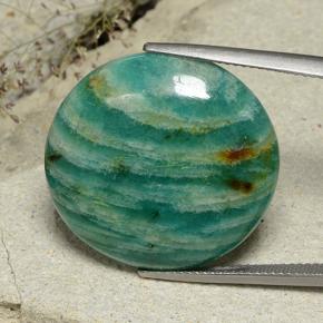 26.47 ct Green Amazonite Stone, Natural Amazonite in Round Cabochon Shape for Sale