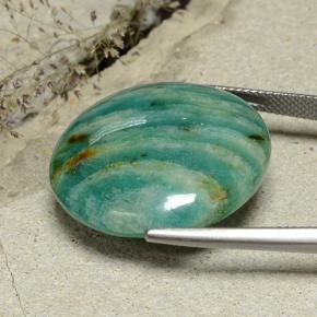 Amazonite Gemstone in 25.2 mm Size for Sale, Amazonite Stone in Blue-Green Color