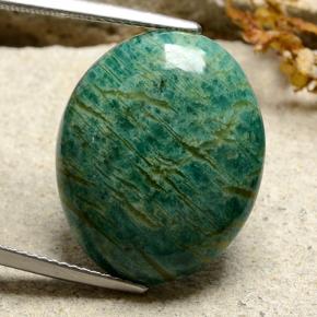 19.1ct Oval Cabochon Blue-Green Amazonite Gem for sale 19.1ct Oval Cabochon Blue-Green Amazonite Gem (ID: 484830)