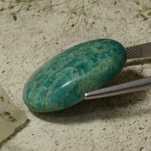 Amazonite Gemstone in 28.3 x 18.3 mm Size for Sale, Amazonite Stone in Blue-Green Color