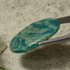 Amazonite Gemstone in 25.8 x 17.2 mm Size for Sale, Amazonite Stone in Blue-Green Color