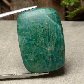 Cool Green Amazonite Gem - 48.7ct Cushion Cabochon (ID: 487757)