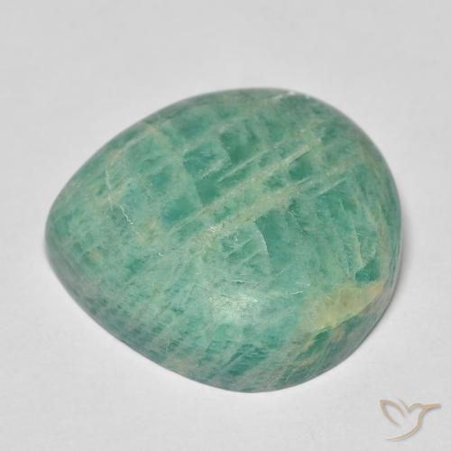 Amazonite Gemstone in 18.6 x 17.6 mm Size for Sale, Amazonite Stone in Bluish Green Color