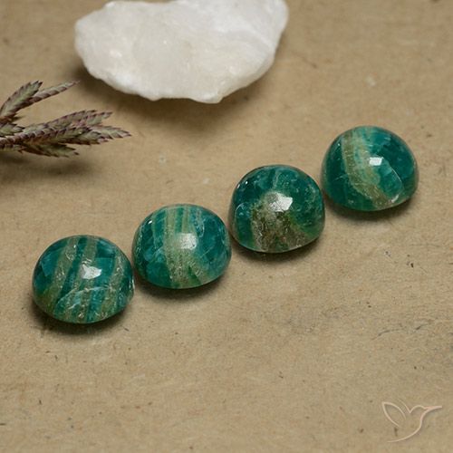 8.97ctw Natural Medium Green Amazonite, Round, Opaque
