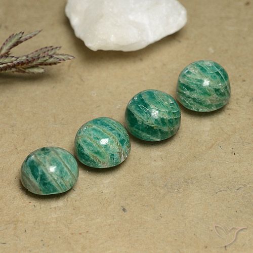 10.13 ct Green Amazonite, 8.2 mm Round Cut From Madagascar, Photo A