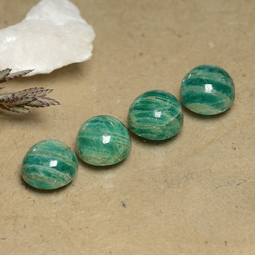 Medium Green Amazonite Gem - 2.4ct Round Cabochon (ID: 490983)