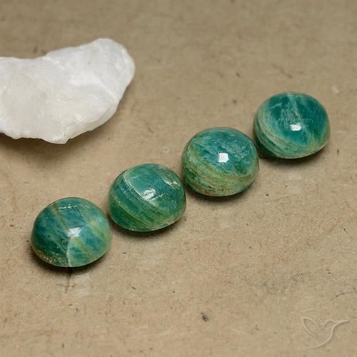 9.13 ct Green Amazonite, 8.2 mm Round Cut From Madagascar, Photo A