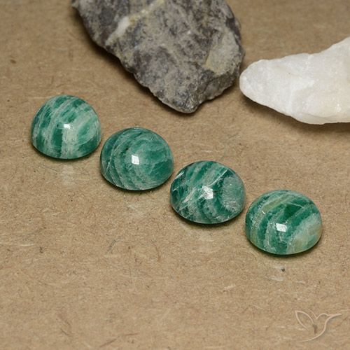 11.76 ct Green Amazonite, 9.2 mm Round Cut From Madagascar, Photo A