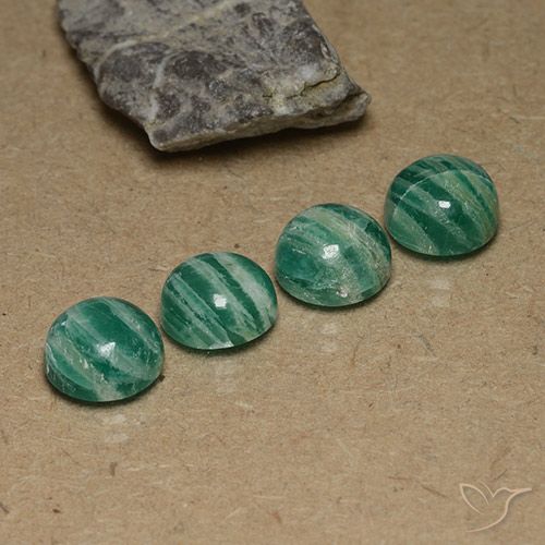 12.56 ct Green Amazonite, 9.2 mm Round Cut From Madagascar, Photo A