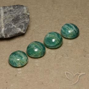 11.36 ctw Green Amazonite Stones, Natural Amazonite in Round Cabochon Shape for Sale