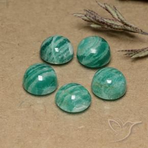 Amazonite Gemstones in 8 mm (calibrated) Size for Sale, Amazonite Stones in Pine Green Color