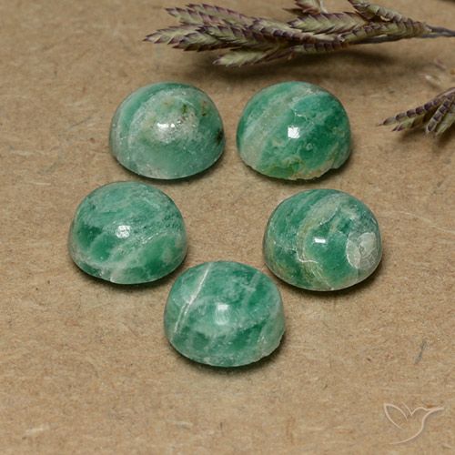 7.15 ct Green Amazonite, 7.1 mm Round Cut From Madagascar, Photo A