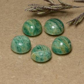 Amazonite Gemstones in 7 mm (calibrated) Size for Sale, Amazonite Stones in Cool Green Color