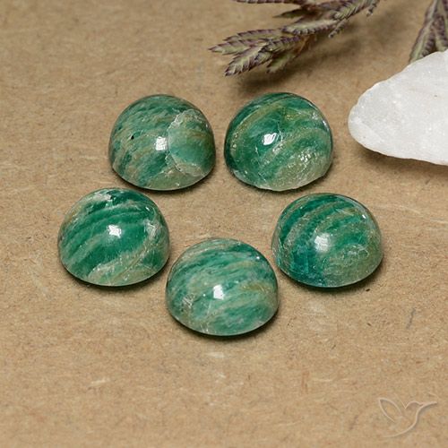 11.08 ct Green Amazonite, 8.3 mm Round Cut From Madagascar, Photo A